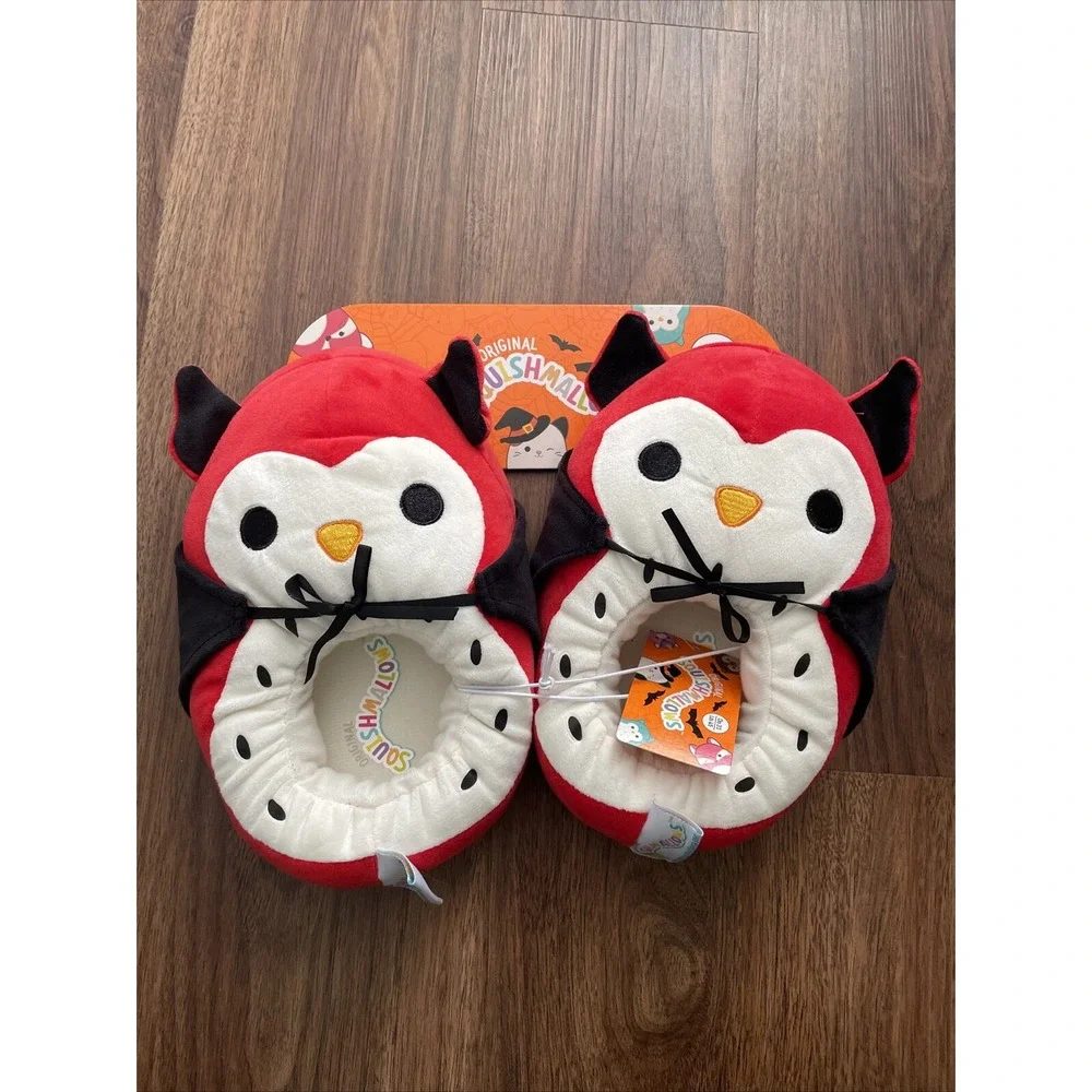 SQUISHMALLOWS Vampire Owl Limited Edition  Slippers Sz 2/3 Youth NEW